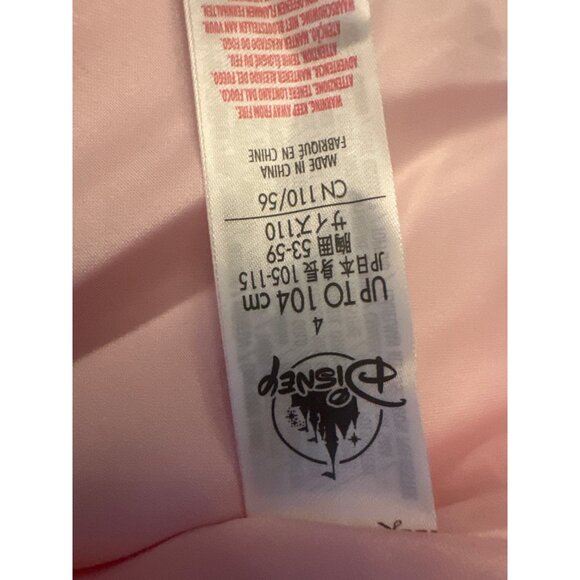 Disney Princess Aurora Dress Pink Embroidered Tulle With Ruffles Size 4 For Girl - Picture 4 of 6